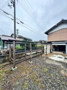京都府京丹後市峰山町にて薪置き場の骨組み製作工事 施工後
