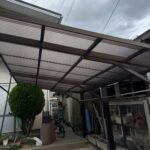 滋賀県野洲市にてカーポート屋根修理〈強風で飛ばされた波板を張替え〉 施工後